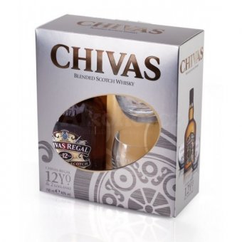 Chivas Regal 12 y v kartónku + 2x sklenička 70 cl 40%