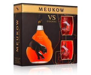 Meukow Cognac V.S. dárkové balení 2 x sklo 0,7L 40 %